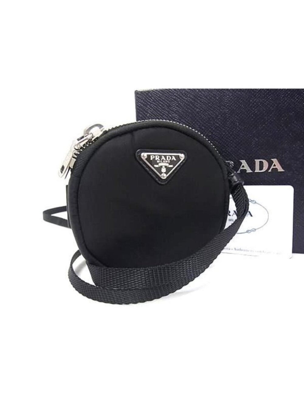 Prada Tessuto Nylon Crossbody Shoulder Bag Pochette Black